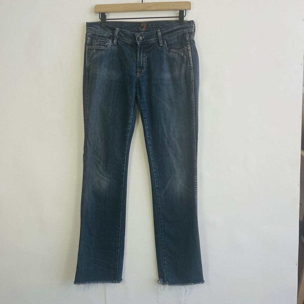 7 For All Mankind Kate Jeans Womens 30 Straight Leg Cowgirl Boho Y2K‎ Indie 7FAM